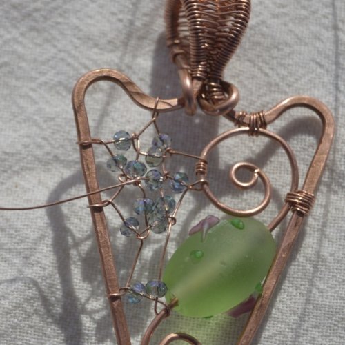 Deborah Kelly's Woven Wire Arrowhead Pendant - , Wire Weaving, Weaving, Wire Weaving, Weaving Wire, woven wire arrowhead pendant