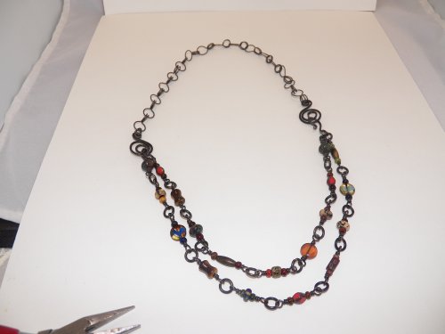 Susan LeGuyader's Challenge Necklace - , Contemporary Wire Jewelry, Making Chain, Chain Making , Loops, Wire Loop, Wrapped Wire Loop, challenge necklace