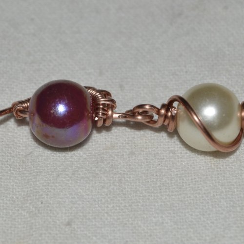 Deborah Kelly's Gumball Bracelet - , Contemporary Wire Jewelry, Loops, Wire Loop, Wrapped Wire Loop, Weaving, Wire Weaving, Weaving Wire, gumball bracelet