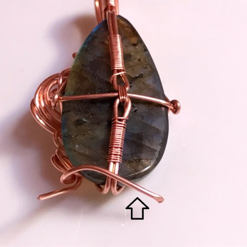 Erika Pal's Flow Pendant - , Contemporary Wire Jewelry, Loops, Wire Loop, Wrapped Wire Loop, Wire Wrapping, Wrapping, Wire Wrapping Jewelry, flow pendant