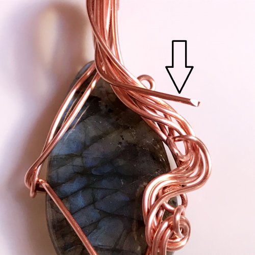 Erika Pal's Flow Pendant - , Contemporary Wire Jewelry, Loops, Wire Loop, Wrapped Wire Loop, Wire Wrapping, Wrapping, Wire Wrapping Jewelry, flow pendant