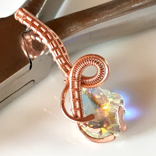 Erika Pal's Capturing Loops Pendant - , Wire Weaving, Weaving, Wire Weaving, Weaving Wire, Capturing loops pendant