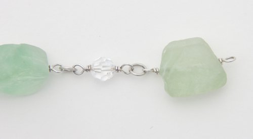 Kylie Jones's Chunky Fluorite Nugget Bracelet - , Contemporary Wire Jewelry, Making Chain, Chain Making , chunky fluorite bracelet