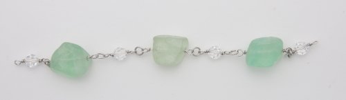 Kylie Jones's Chunky Fluorite Nugget Bracelet - , Contemporary Wire Jewelry, Making Chain, Chain Making , chunky fluorite bracelet