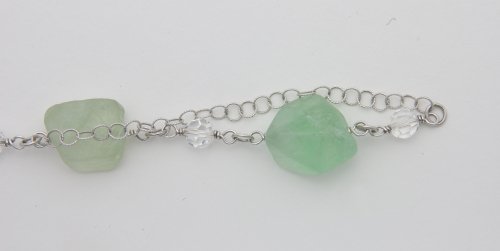 Kylie Jones's Chunky Fluorite Nugget Bracelet - , Contemporary Wire Jewelry, Making Chain, Chain Making , chunky fluorite bracelet