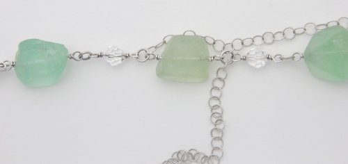 Kylie Jones's Chunky Fluorite Nugget Bracelet - , Contemporary Wire Jewelry, Making Chain, Chain Making , chunky fluorite bracelet