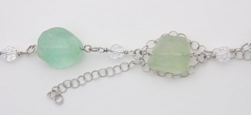 Kylie Jones's Chunky Fluorite Nugget Bracelet - , Contemporary Wire Jewelry, Making Chain, Chain Making , chunky fluorite bracelet