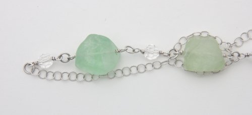 Kylie Jones's Chunky Fluorite Nugget Bracelet - , Contemporary Wire Jewelry, Making Chain, Chain Making , chunky fluorite bracelet