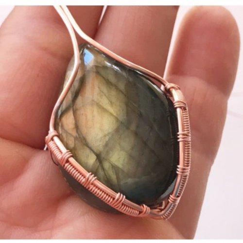 Erika Pal's Serenity Pendant - , Wire Weaving, Weaving, Wire Weaving, Weaving Wire, woven wire pendant