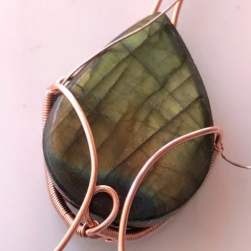 Erika Pal's Serenity Pendant - , Wire Weaving, Weaving, Wire Weaving, Weaving Wire, woven wire pendant