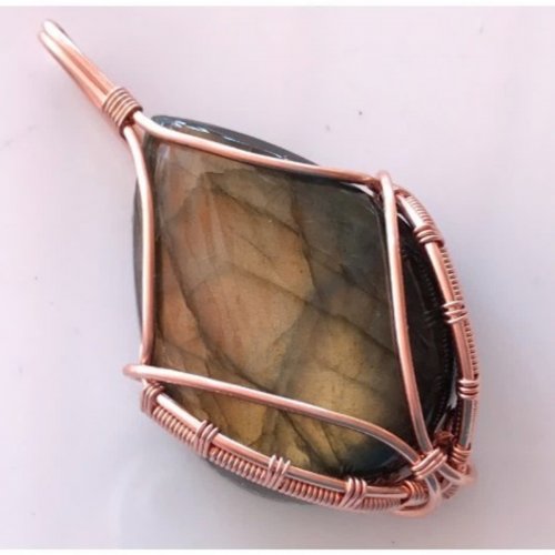 Erika Pal's Serenity Pendant - , Wire Weaving, Weaving, Wire Weaving, Weaving Wire, woven wire pendant