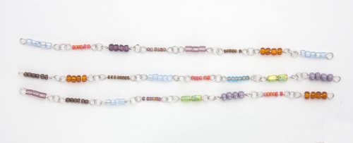 Kylie Jones's Sterling Silver Rainbow Bracelet - , Contemporary Wire Jewelry, Loops, Wire Loop, Wrapped Wire Loop, sterling silver rainbow bracelet