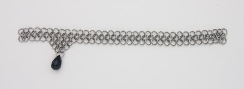 Kylie Jones's Black Drops Stainless Steel Chain Maille Bracelet - , Chain Maille Jewelry, Making Chain, Chain Making , chain maille bracelet