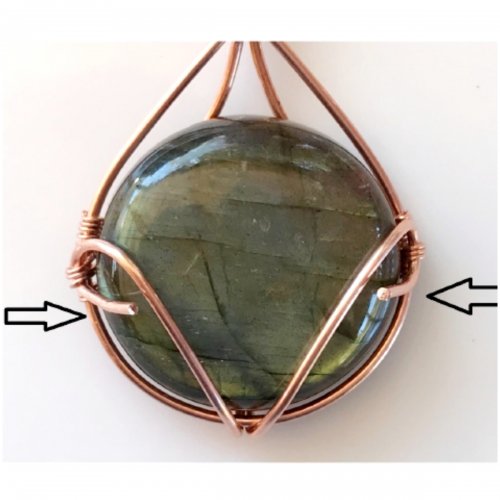 Erika Pal's Wire Wrapped Cabochon Pendant - , Classic Wire Jewelry, Wire Wrapping, Wrapping, Wire Wrapping Jewelry, wire wrapped cabochon pendant