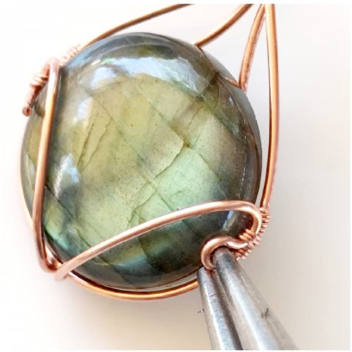 Erika Pal's Wire Wrapped Cabochon Pendant - , Classic Wire Jewelry, Wire Wrapping, Wrapping, Wire Wrapping Jewelry, wire wrapped cabochon pendant