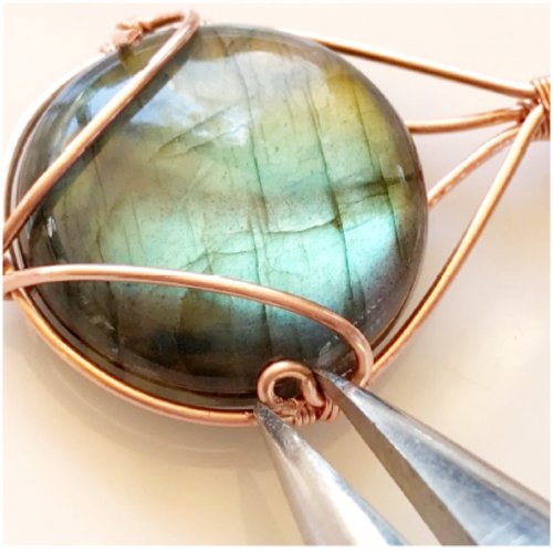 Erika Pal's Wire Wrapped Cabochon Pendant - , Classic Wire Jewelry, Wire Wrapping, Wrapping, Wire Wrapping Jewelry, wire wrapped cabochon pendant