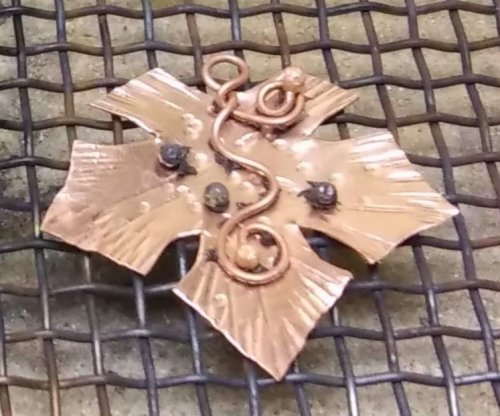 Judy Larson's Maple Leaf Earrings - Add embellishments, Metalwork, Butane Torch, Soldering, Solder, maple leaf earrings