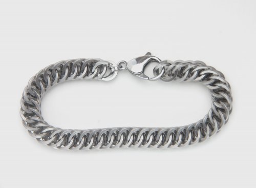 Kylie Jones's Stainless Steel Half Persian Bracelet - , Chain Maille Jewelry, Making Chain, Chain Making , half persian chain maille bracelet