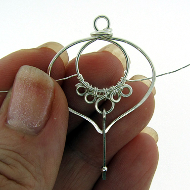 Susan Barzacchini's Lotus Petal Fringe Earrings - , Contemporary Wire Jewelry, Loops, Wire Loop, Wrapped Wire Loop, Wire Wrapping, Wrapping, Wire Wrapping Jewelry,  Lotus Petal Fringe Earrings