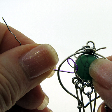 Susan Barzacchini's Lotus Petal Fringe Earrings - , Contemporary Wire Jewelry, Loops, Wire Loop, Wrapped Wire Loop, Wire Wrapping, Wrapping, Wire Wrapping Jewelry,  Lotus Petal Fringe Earrings