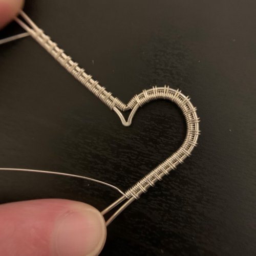 Kendra Austin's Filigree Heart Pendant - Shape the Heart, Contemporary Wire Jewelry, Weaving, Wire Weaving, Weaving Wire, filigree woven heart pendant