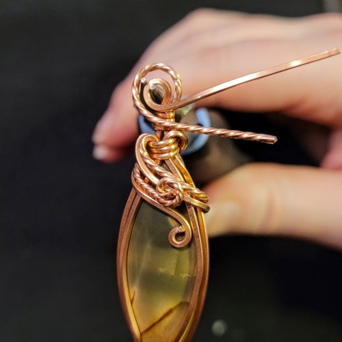 Jennifer Brooks's Marquis Earrings - , Classic Wire Jewelry, Spirals, Wire Spiral, Spiral Wire Wrap, Wire Wrapping, Wrapping, Wire Wrapping Jewelry, classic wire wrap marquis cab earrings