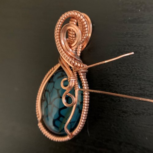 Kendra Austin's Classic Wire Wrapped Cabochon - Secure the Front Loops, Classic Wire Jewelry, Wire Wrapping, Wrapping, Wire Wrapping Jewelry, Classic wire wrapped cabochon