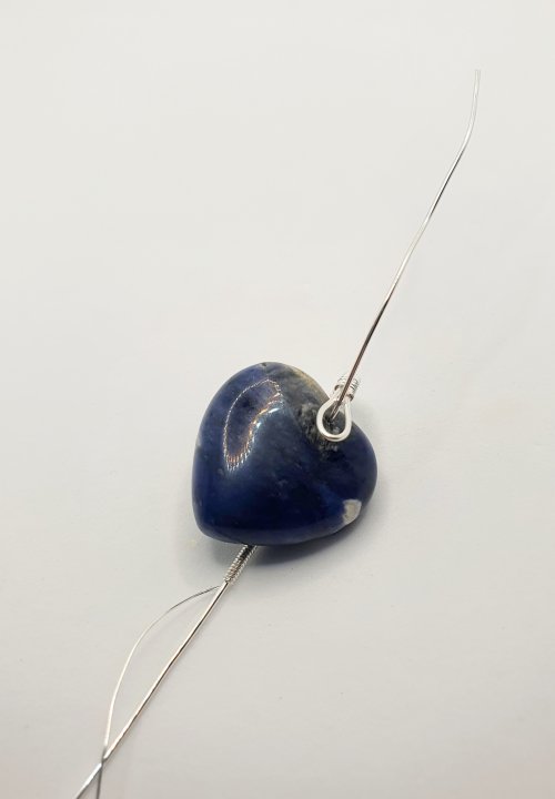 Natalie Patten's Top Drilled Stone Pendant - , Wire Weaving, Wire Wrapping, Wrapping, Wire Wrapping Jewelry, Weaving, Wire Weaving, Weaving Wire, top drilled stone woven bail