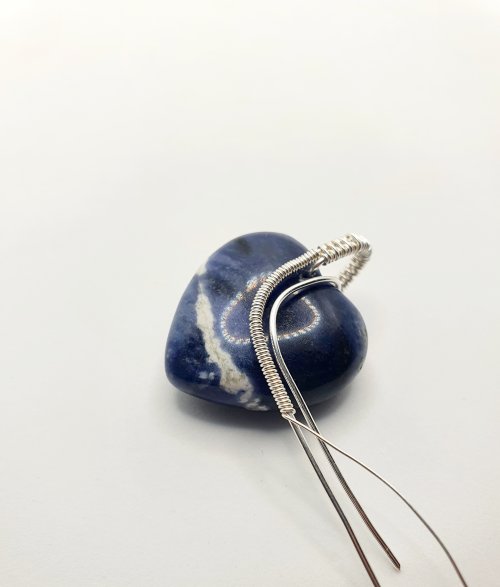 Natalie Patten's Top Drilled Stone Pendant - , Wire Weaving, Wire Wrapping, Wrapping, Wire Wrapping Jewelry, Weaving, Wire Weaving, Weaving Wire, top drilled stone woven bail