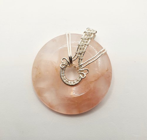 DIY Simple Wire Wrap on a Donut Shaped Crystal. 🍩 
