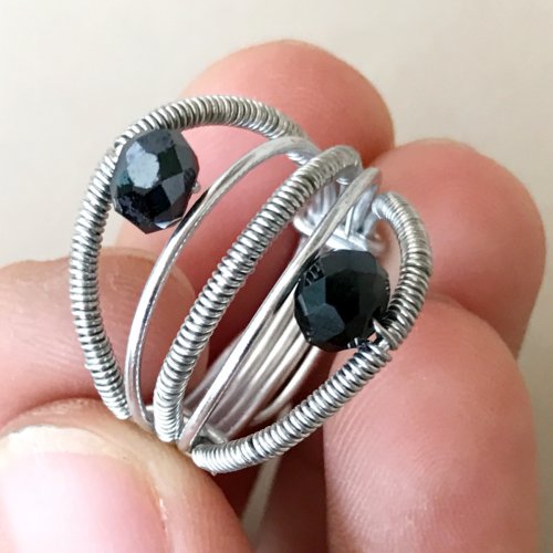 Erika Pal's Brightness Ring - , Contemporary Wire Jewelry, Coiling, Coiling Wire, Wire Coiling, Brightness ring