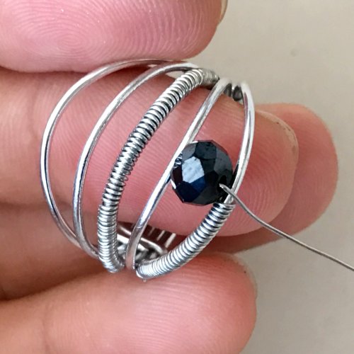 Erika Pal's Brightness Ring - , Contemporary Wire Jewelry, Coiling, Coiling Wire, Wire Coiling, Brightness ring