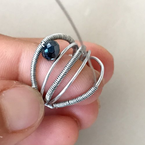 Erika Pal's Brightness Ring - , Contemporary Wire Jewelry, Coiling, Coiling Wire, Wire Coiling, Brightness ring