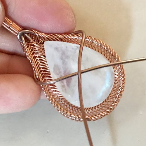 Erika Pal's Peace Drop Pendant - , Wire Weaving, Weaving, Wire Weaving, Weaving Wire, woven bail pendant