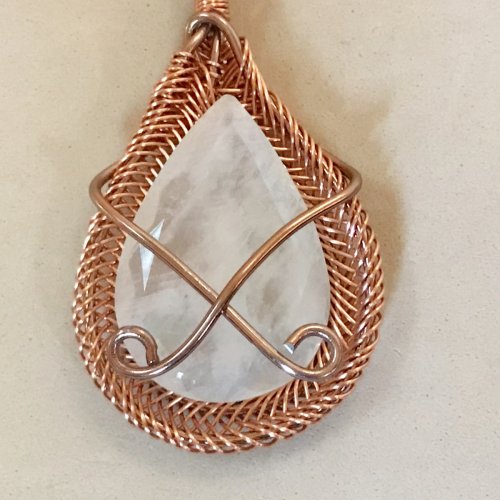 Erika Pal's Peace Drop Pendant - , Wire Weaving, Weaving, Wire Weaving, Weaving Wire, woven bail pendant