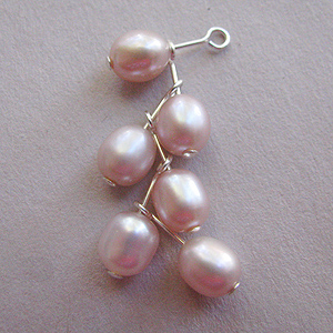 Albina Manning's Nailed Pearl Earrings - , Contemporary Wire Jewelry, Wire Wrapping, Wrapping, Wire Wrapping Jewelry, Repeating the steps before for all pieces.