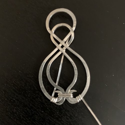 Kendra Austin's Infinity Earrings - FInish the connected elements, Contemporary Wire Jewelry, Filing, Finishing, Forging, Forging Jewelry, Jewelry Forging, Lashing, Wire Lashing, Loops, Wire Loop, Wrapped Wire Loop, infinity wire earrings