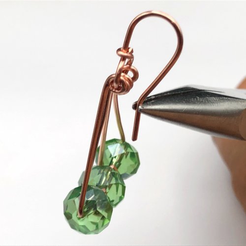 Erika Pal's Wire Beaded Clacker Earrings - , Contemporary Wire Jewelry, Loops, Wire Loop, Wrapped Wire Loop, Wire Beaded Clacker Earrings