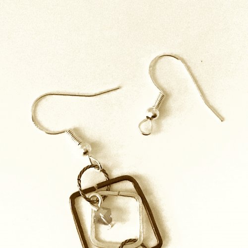 Kristal Wick's Stormy Days Earrings - , Contemporary Wire Jewelry, Loops, Wire Loop, Wrapped Wire Loop, stormy days earrings