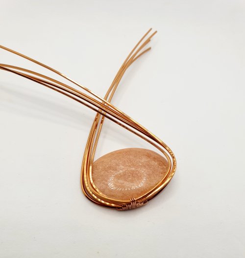 Natalie Patten's Classic Wrap Pumpkin Pendant - , Classic Wire Jewelry, Wire Wrapping, Wrapping, Wire Wrapping Jewelry, Weaving, Wire Weaving, Weaving Wire, wire wrap pumpkin pendant