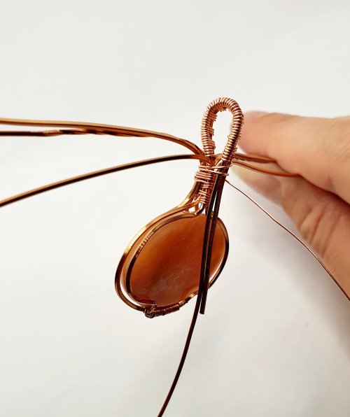 Natalie Patten's Classic Wrap Pumpkin Pendant - , Classic Wire Jewelry, Wire Wrapping, Wrapping, Wire Wrapping Jewelry, Weaving, Wire Weaving, Weaving Wire, wire wrap pumpkin pendant