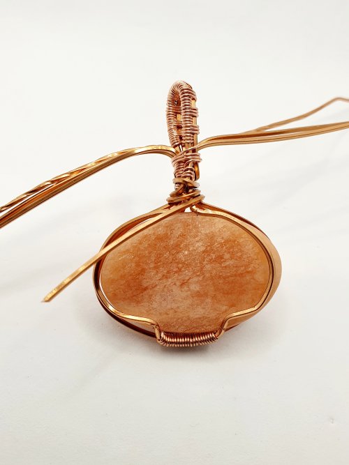 Natalie Patten's Classic Wrap Pumpkin Pendant - , Classic Wire Jewelry, Wire Wrapping, Wrapping, Wire Wrapping Jewelry, Weaving, Wire Weaving, Weaving Wire, wire wrap pumpkin pendant