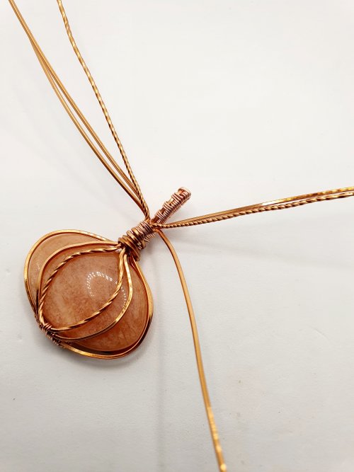 Natalie Patten's Classic Wrap Pumpkin Pendant - , Classic Wire Jewelry, Wire Wrapping, Wrapping, Wire Wrapping Jewelry, Weaving, Wire Weaving, Weaving Wire, wire wrap pumpkin pendant