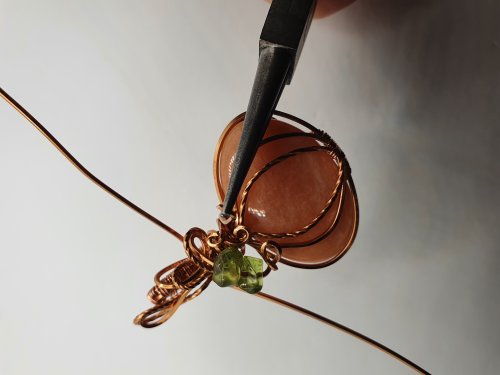 Natalie Patten's Classic Wrap Pumpkin Pendant - , Classic Wire Jewelry, Wire Wrapping, Wrapping, Wire Wrapping Jewelry, Weaving, Wire Weaving, Weaving Wire, wire wrap pumpkin pendant