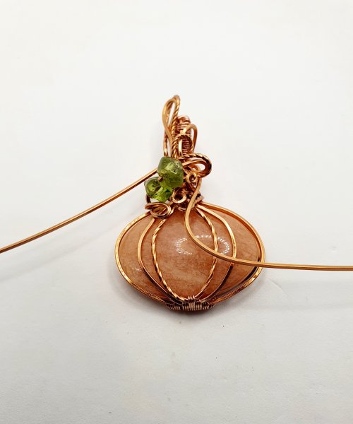 Natalie Patten's Classic Wrap Pumpkin Pendant - , Classic Wire Jewelry, Wire Wrapping, Wrapping, Wire Wrapping Jewelry, Weaving, Wire Weaving, Weaving Wire, wire wrap pumpkin pendant