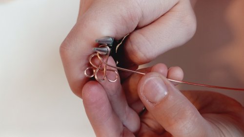 Elizabeth Schultz's Wire Celtic Tree Earrings - , Contemporary Wire Jewelry, Loops, Wire Loop, Wrapped Wire Loop, wire celtic tree earrings