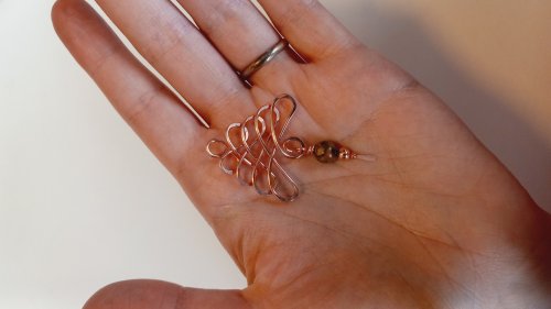 Elizabeth Schultz's Wire Celtic Tree Earrings - , Contemporary Wire Jewelry, Loops, Wire Loop, Wrapped Wire Loop, wire celtic tree earrings