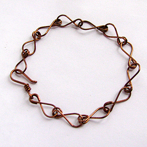 Albina Manning's Eight Chain Bracelet - , Contemporary Wire Jewelry, Making Chain, Chain Making , Finished piece.