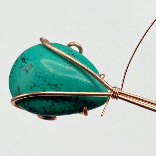 Graceful Drop Pendant  Contemporary Wire Jewelry