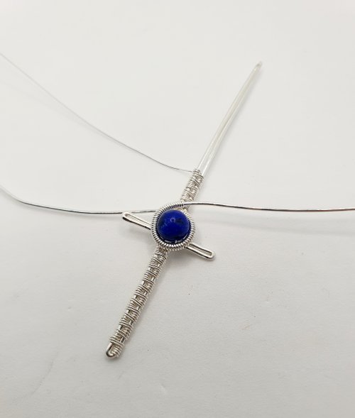 Natalie Patten's Woven Wire Cross Pendant - , Wire Weaving, Weaving, Wire Weaving, Weaving Wire, woven wire cross pendant